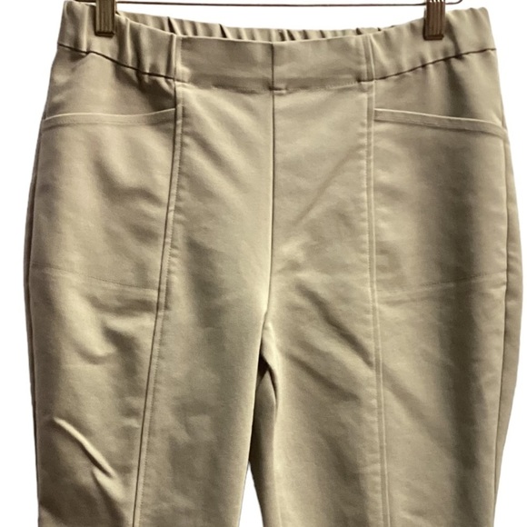 Denim & co QVC tan pull on , elastic waist, tailored pants size 8 (3592) - Picture 2 of 5